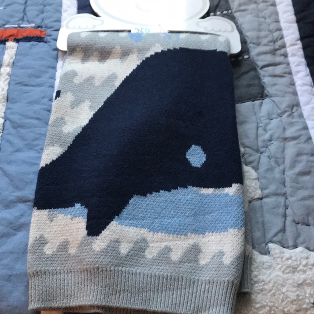 Whale baby blanket super soft